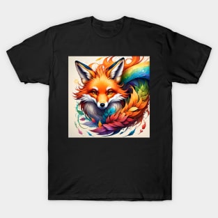 AI Rainbow Fox T-Shirt